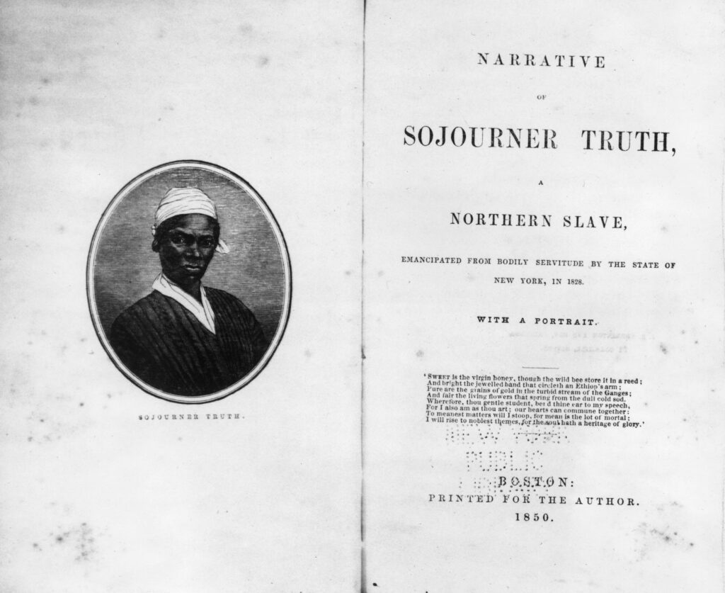 The autobiography of abolitionist Sojourner Truth