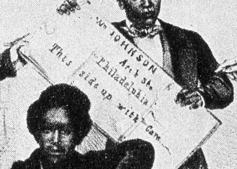 circa 1850: Henry 'Box' Brown arrives in Philadelphia. He mailed himself to freedom in a three-foot box from Richmond, Virginia to the Anti-Slavery office in Philadelphia. The delivery took 26 hours.
