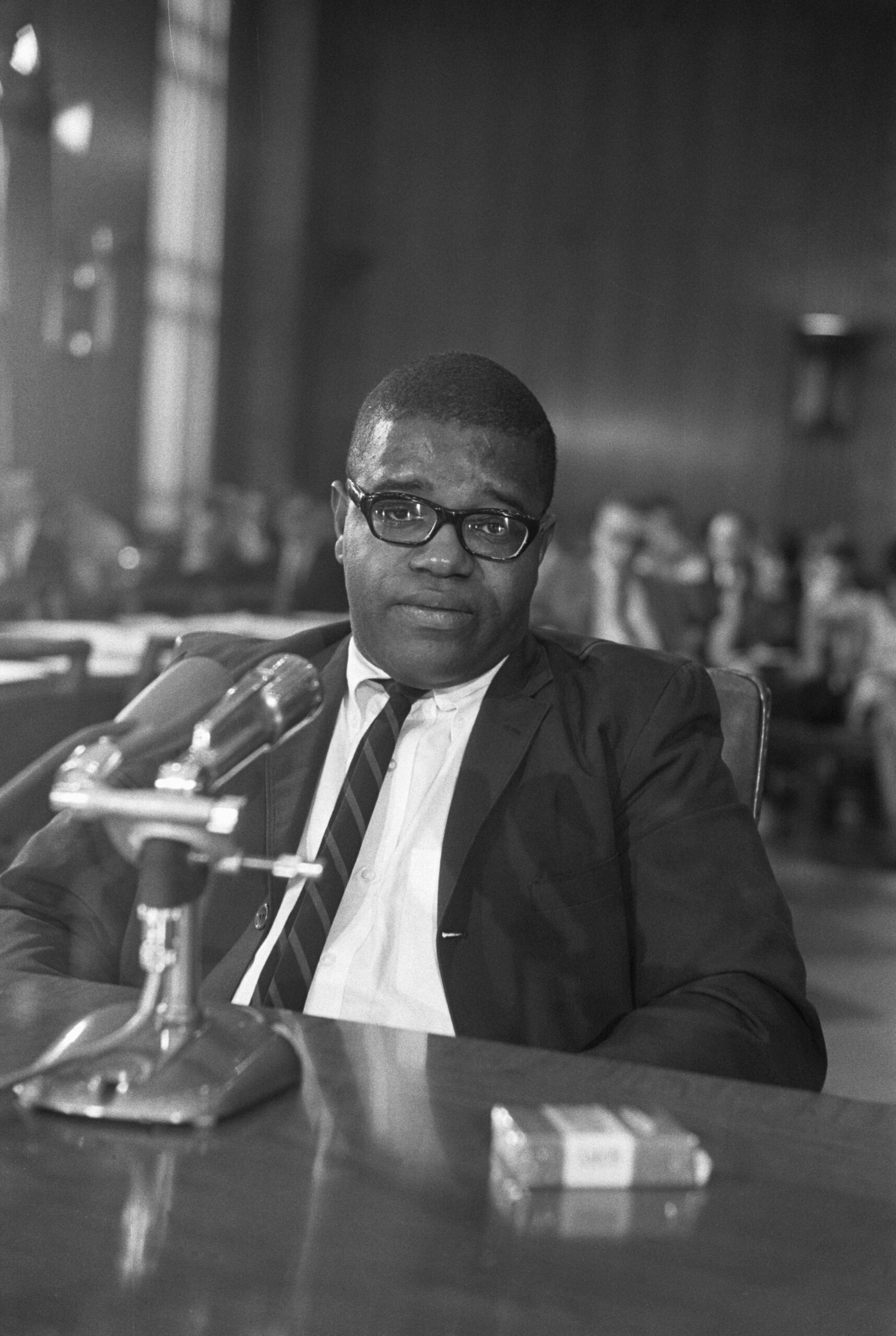 Claude Brown, author of Manchild in the Promised Land, testifies before the Senate subcommittee on Executive Reorganization on the conditions of black American ghettos.