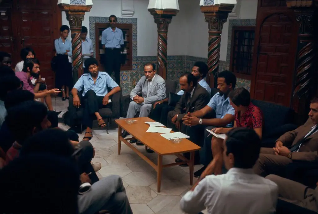 The leader of the Black Panther Eldridge Cleaver (1935 – 1998) in Algiers, Algeria in 1970.