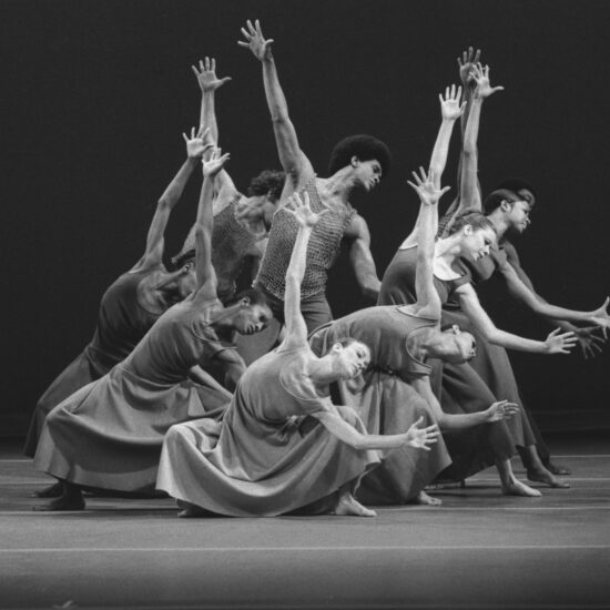 The Alvin Ailey American Dance Theater perform 'Revelations' at Sadler's Wells in London, UK, June 1973.