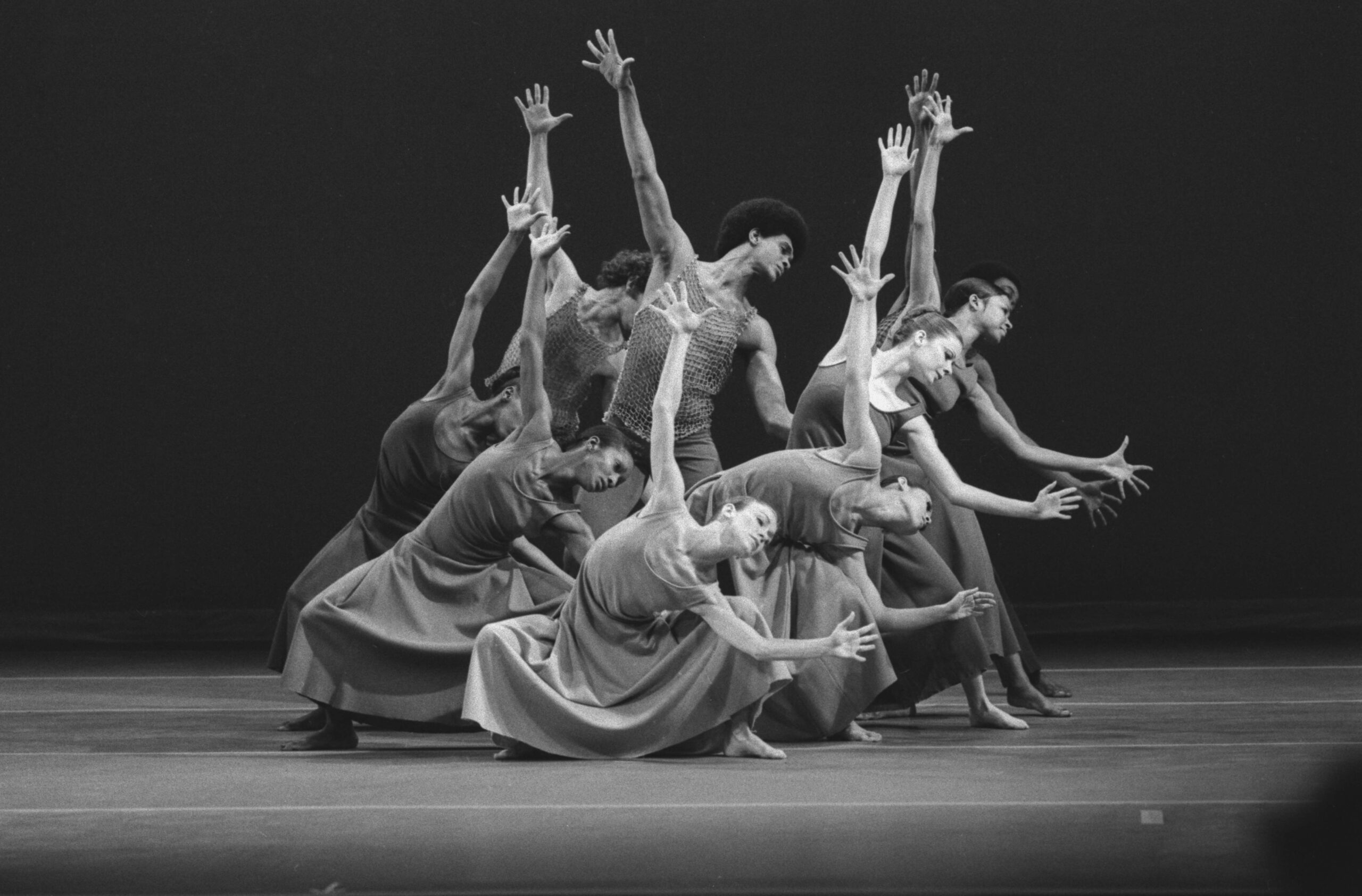 The Alvin Ailey American Dance Theater perform 'Revelations' at Sadler's Wells in London, UK, June 1973.