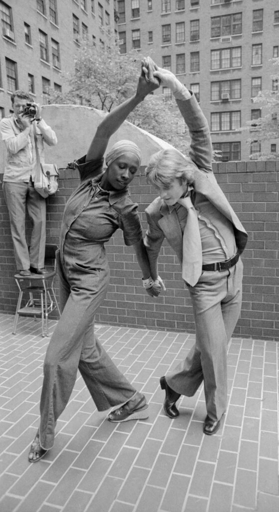 Mikhail Baryshnikov And Judith Jamison Dancing at a press conference to announce the 5/11 world premiere of a new duet choreographed for them by Alvin Ailey. The premiere is to benefit the dance group and Boys Harbor, Inc.