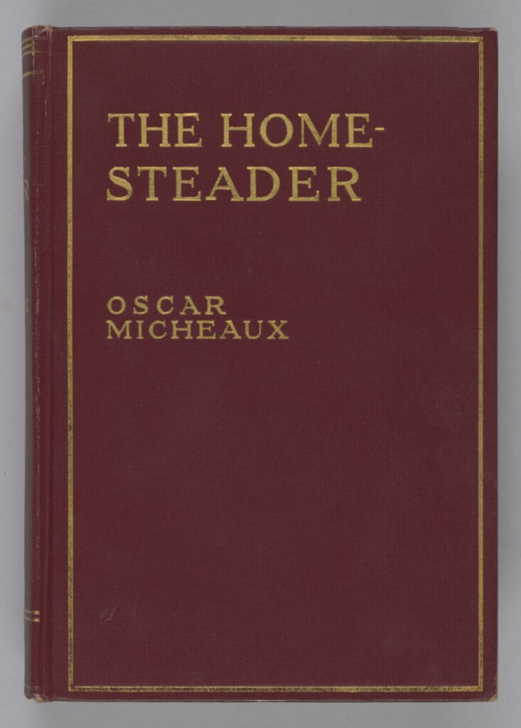 Oscar Micheaux was the most successful black independent filmmaker of the race movie era. Between 1919 and 1948 he wrote, directed, and produced approximately 40 films. Micheauxs first film, The Homesteader, was an adaptation of his 1917 autobiographical novel about his experiences as a homesteader in South Dakota. Artist Unknown.